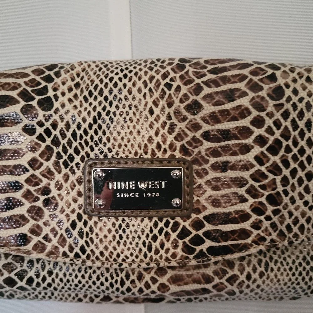 Snake print cross body bag